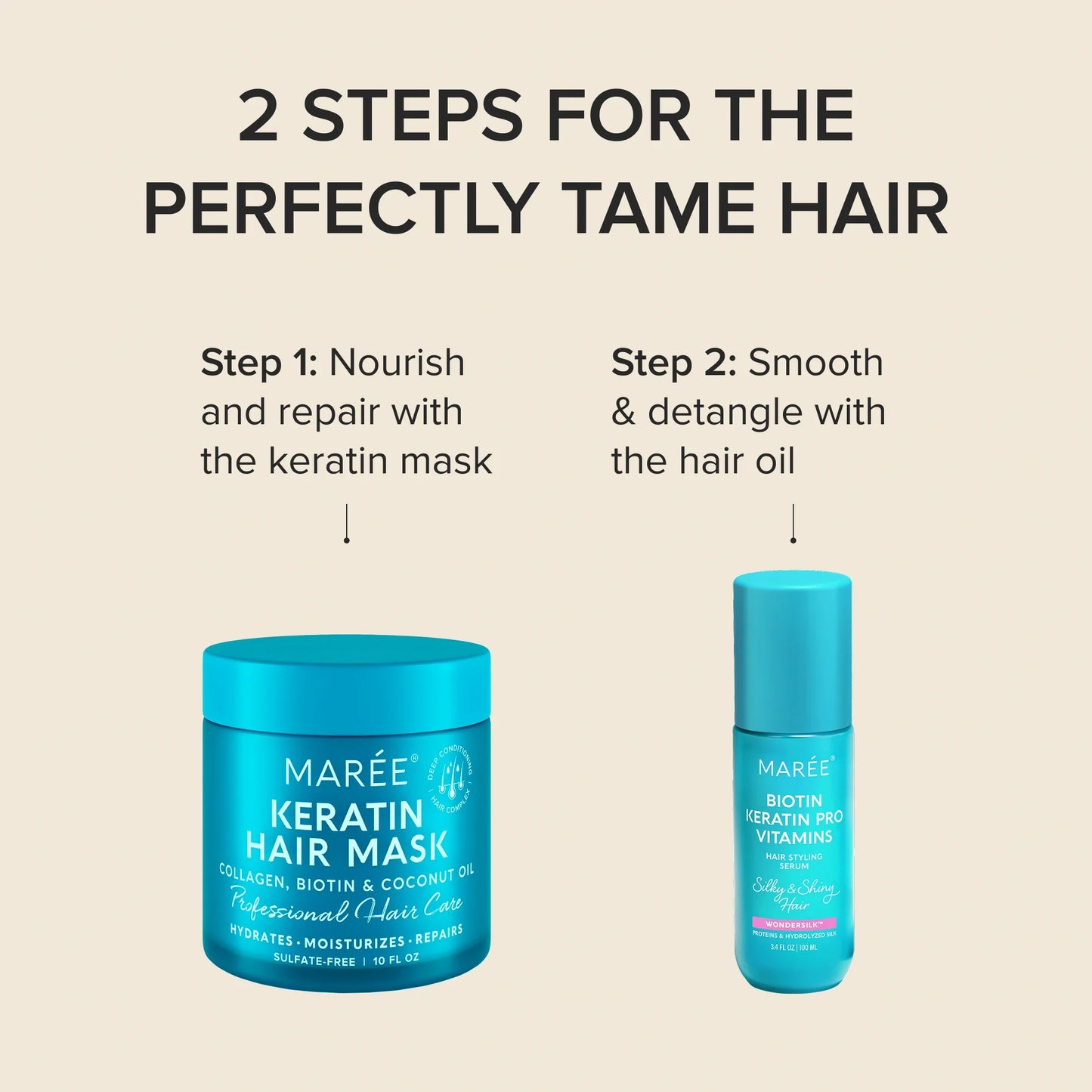 Keratin Hair Mask for Damaged & Frizzy Hair