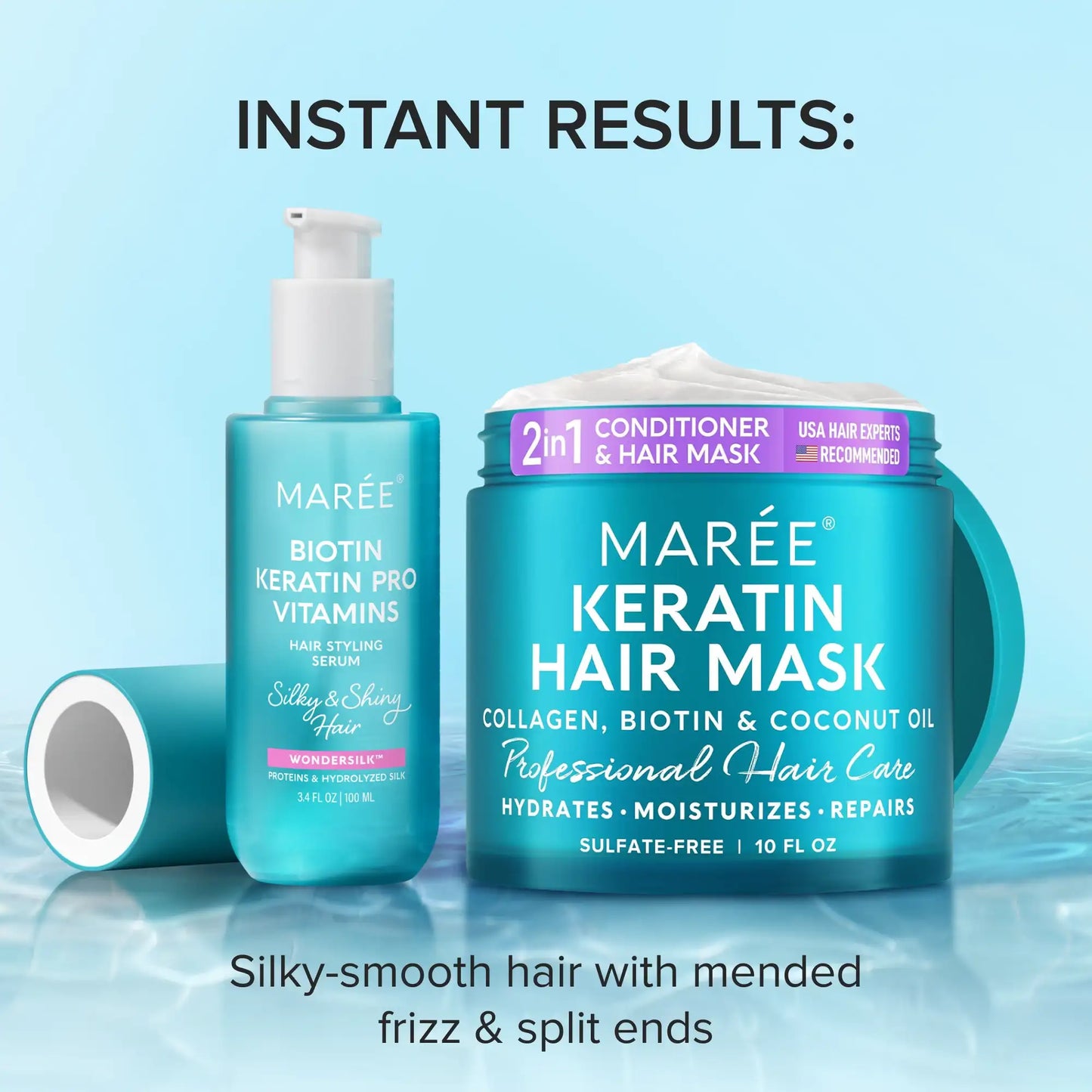 Keratin Hair Mask for Damaged & Frizzy Hair